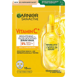 Garnier Skin Active Vitamin Brightening Sheet Μάσκα Προσώπου για Ενυδάτωση 28gr