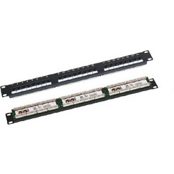 Q-Lantec Patch Panel Unshielded για Rack 1U 19" 50 Θυρών cat5e Μαύρο