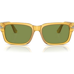 Persol PO3315S 204/4E Γυαλιά Ηλίου Τετράγωνα Κοκάλινα Κίτρινα με Πράσινο Polarized Φακό