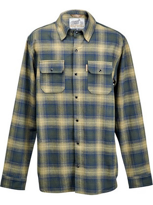 Biltwell Πουκάμισο Μακρυμάνικο Καρό Hi Test Flannel shirt moss