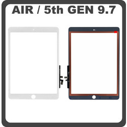 iPad Air (A1474 A1475 A1476) iPad 9.7 (2017) (A1822, A1823) Touch Panel Screen Digitizer White Ref By Apple