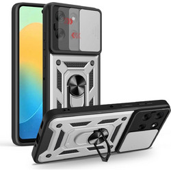Bodycell Armor Slide Cover Motorola G86 5G Θήκη Silver