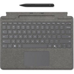 Microsoft Surface Pro Signature Type Cover Platinum + Pen Ασύρματο Πληκτρολόγιο με TouchPad για Tablet