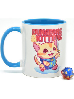 Glassstaff Gift Set Mug & Dice D20 Dungeons & Kittens