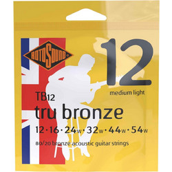 Rotosound TB12 Σετ 6 Χορδές Ακουστικής Κιθάρας 80/20 Bronze 12-54" Medium Tension
