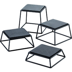 SET 4 Στάντ Riser Τετράγωνα Anti Slip Πλάκα 15cm Βάση 17 5cm σε ύψος 5 7 10 15cm TableCraft c504114