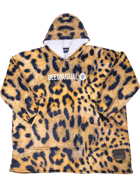 BEE UNUSUAL JAQUAR HOODED PONCHO BLANKET HH-257420-MULTI Καφέ