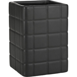 Estia Ποτηρακι Μπανιου Tiles Κεραμικο Μαυρο 02-27704