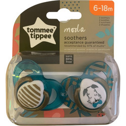 Tommee Tippee Ορθοδοντικές Πιπίλες Σιλικόνης 6-18m Moda Boy 2τμχ