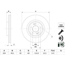 Bosch Δισκόπλακα - 0 986 479 F35