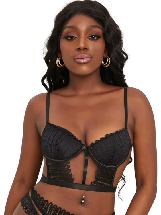 La Lolita Amsterdam NALANI Bralette με Μπανέλα Μαύρο