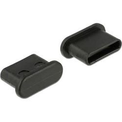 DELOCK κάλυμμα προστασίας για θύρα USB-C 64014, μαύρο, 10τμχ