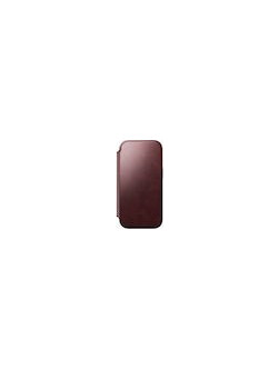 Nomad Modern Leather Folio, burgundy (Horween) - iPhone 17 Pro