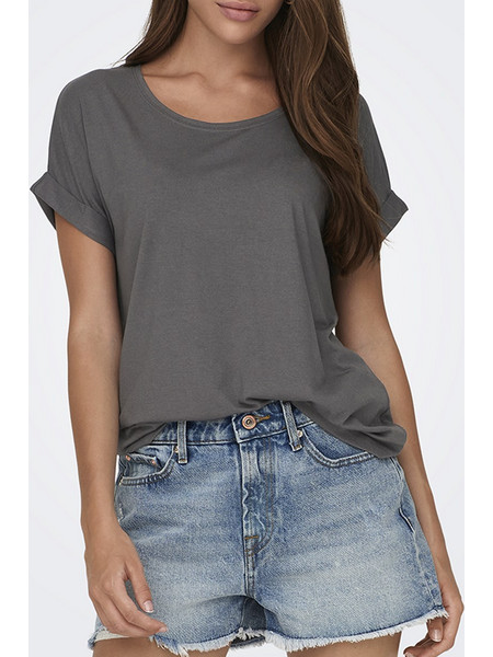 ONLY ONLMOSTER S/S O-NECK TOP NOOS JRS. 15106662-Plum Kitten DarkSlateGrey
