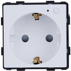 Smart Zigbee πρίζα σούκο 16A λευκή με ένδειξη λειτουργίας μπουτόν on/off και μετρητή ρεύματος για παρακολούθηση μέσω smartphone 60x60x42 - 152-60675