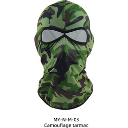Ghetto Helmet Liner Balaclava Camouflage 2 Hole Unisex Green