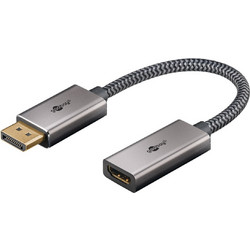GOOBAY αντάπτορας DisplayPort σε HDMI 75271, 4K/60Hz, 0.2m, γκρι