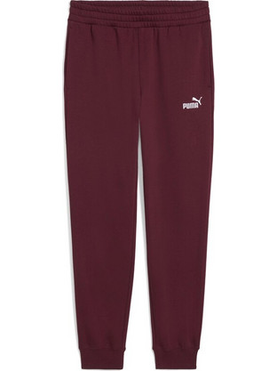 Puma Essentials Ανδρικό Παντελόνι Φόρμας Fleece με Λάστιχο Μπορντό 682607-96
