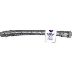 Σπιράλ Σύνδεσης EUROFLEX Acciaio Αρσ. - Θηλ. Inox Ίσιο 1'' x 80cm για Αντλίες Νερού και Πιεστικά (30-0315)