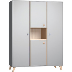 Faktum Colette Grey Ντουλάπα XL 143 x 57 x 190 εκ