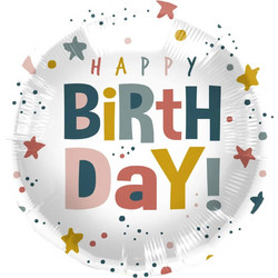 Μπαλόνι Foil Happy Birthday Twinkle Dots 45εκ