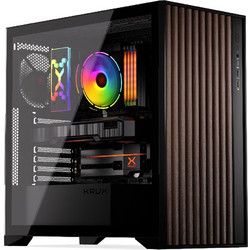 KRUX Palum Black Midi Tower Κουτί Υπολογιστή με Πλαϊνό Παράθυρο