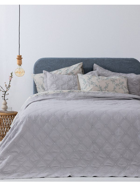 Palamaiki Σετ Κουβερλί υπέρδιπλο 220x240 IFIGENEIA SILVER Γκρι