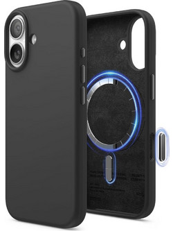 Θήκη iPhone 17 Elago Magnetic Silicone Case Premium Σιλικόνης με MagSafe - Black (ES17MSSC61-BK)