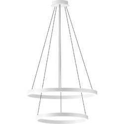 LUCE CRISEIDE-S/2P-B Κρεμαστό Φωτιστικό Οροφής Δίφωτο LED Λευκό