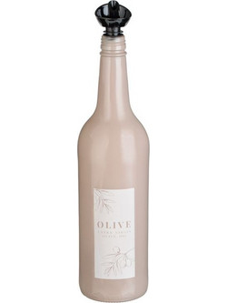 Δοχείο Λαδιού Γυάλινο Μπεζ Ετικέτα Olive 750ml