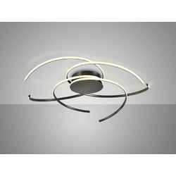 Cadence 228176 Μεγάλο Μαύρο Οροφής Φωτιστικό LED 70W με Remote και Dimmable
