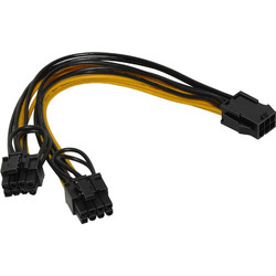 Makki Mining PCI-E Splitter 6pin - 2x 8pin - -CABLE-PCIE6-TO-2x8 - (MAKKI-CABLE-PCIE6-TO-2x8)