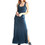Paco & Co Maxi Καθημερινό Φόρεμα Navy Μπλε 9853