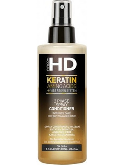 Farcom HD Keratin Dry/Damaged Hair Leave In Conditioner Spray για Προστασία Χρώματος για Βαμμένα & Ταλαιπωρημένα Μαλλιά 150ml