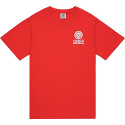 Franklin & Marshall Unisex T-shirt Agender con stampa logo Crest - ΚΌΚΚΙΝΟ