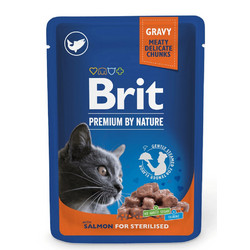 Brit Premium By Nature Sterilised with Salmon in Gravy 100gr
