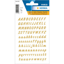 Herma - Αυτοκολλητάκια, Letters 8 mm A-Z Weatherproof Film Transparent Gold 4152