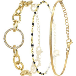 So Charm Σετ Βραχιόλια Χρυσό με Κρύσταλλα BS2964+B2395N+B2397D 3τμχ