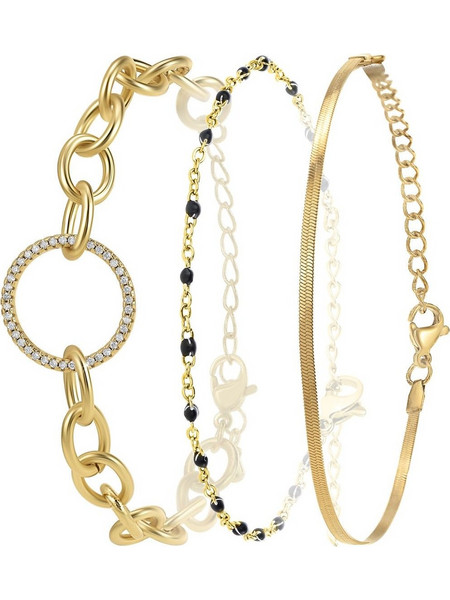 So Charm Σετ Βραχιόλια Χρυσό με Κρύσταλλα BS2964+B2395N+B2397D 3τμχ