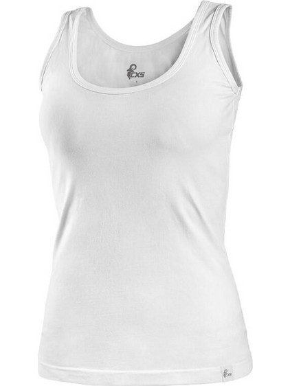 Γυναικείο τοπ αμάνικο t-shirt 100% βαμβάκι LINDA λευκή