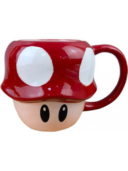 3D Κεραμική Κούπα με Καπάκι 395ml Toad - Muchroom Super Mario