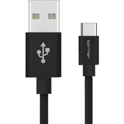 Καλώδιο δεδομένων και φόρτισης Type-C Jellico GS-10, σε μαύρο χρώμα