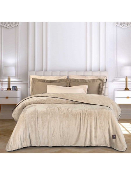 GREENWICH POLO CLUB ΚΟΥΒΕΡΤΑ FLEECE 170X240 ESSENTIAL 4438 BEIGE