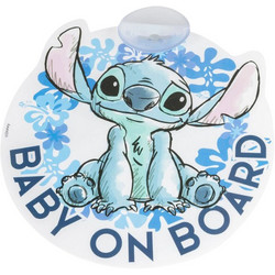 Disney Stitch Πινακίδα Σήμανσης Baby on Board με Βεντούζα, 1τμχ