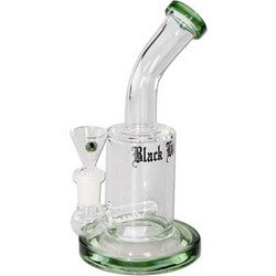 Black Leaf Mini Bubbler with Inline Slit Diffuser - Green