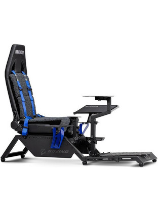 Next Level Racing Bοeing Flight Καρέκλα Gaming Υφασμάτινη με Υποπόδιο Μαύρη NLR-S027