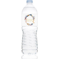 Ετικέτα Νερού Βάπτισης για μπουκάλι 0,5L Αυτοκόλλητη 20 x 4 εκατοστά με Στεφάνι, Χριστούγεννα