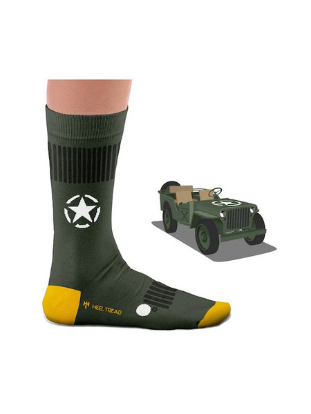 Sock Affairs Willys Ανδρικές Κάλτσες Ψηλές με Σχέδια Χακί