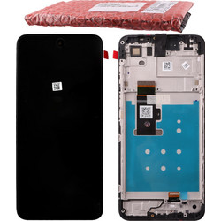 MOTOROLA MOTO G23 ΟΘΟΝΗ IPS + TOUCH SCREEN + LENS + FRAME 5D68C22092 BLACK ORIGINAL SERVICE PACK