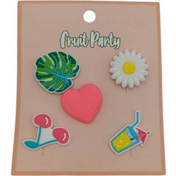 GIM ΣΕΤ ΔΙΑΚΟΣΜΗΤΙΚΩΝ ΚΟΥΜΠΩΜΑΤΩΝ FUNKYFISH FRUIT PARTY 5τμχ 300-30184